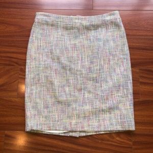 Ann Taylor LOFT Multi Pastel Tweed Spring Skirt